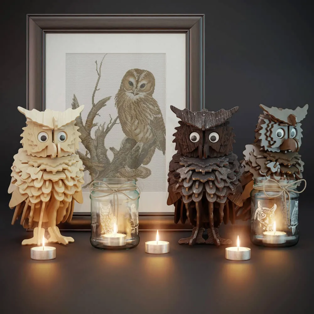 decoration – Owls 8 3ds Max