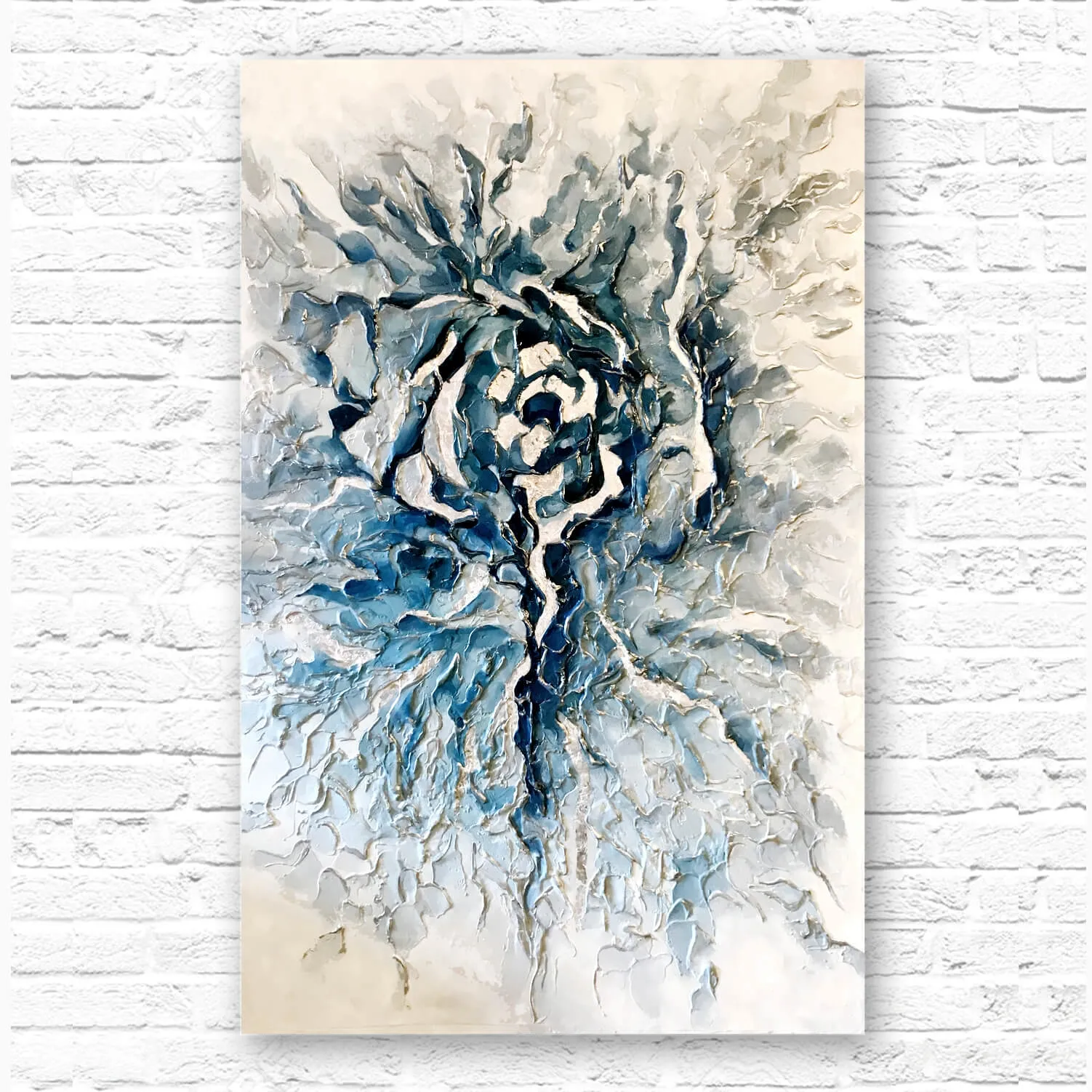 decoration – Painting Abstraction of white and blue 3ds Max
