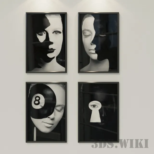 decoration – Paintings – a woman’s face 3ds Max