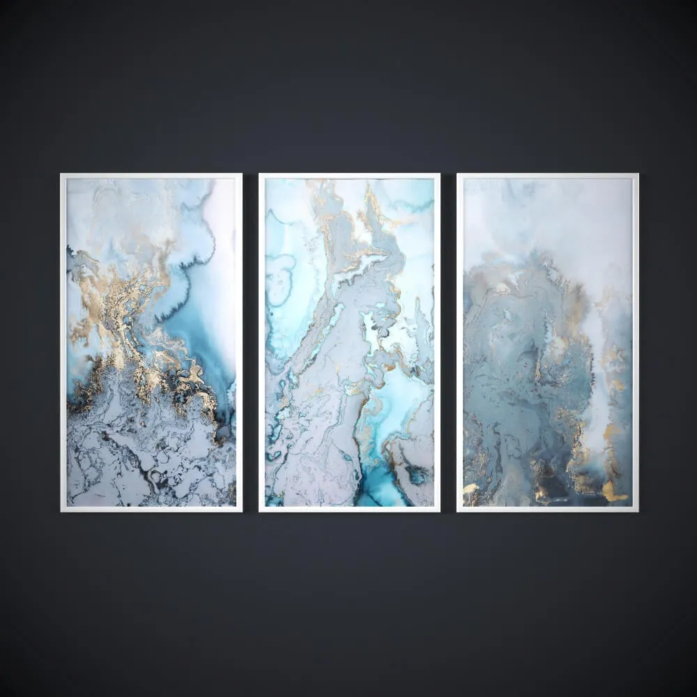 decoration – Paintings collection Abstraktsiya 3ds Max