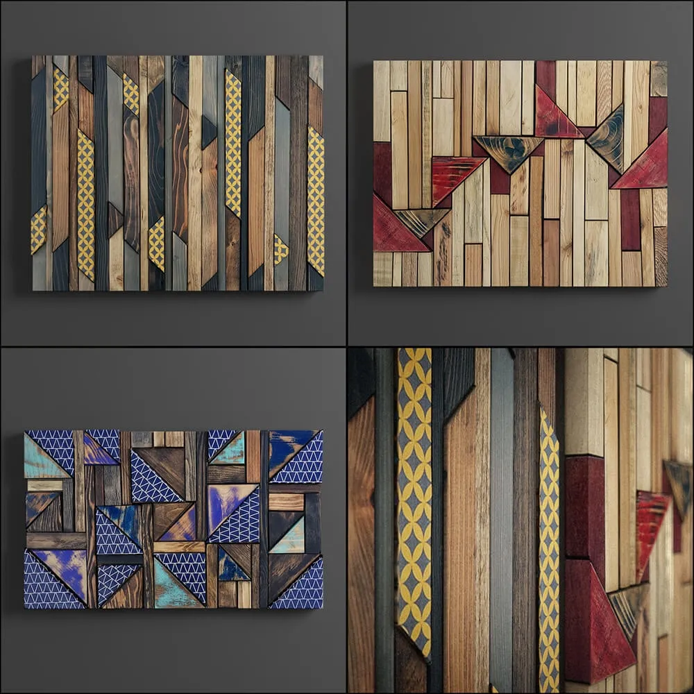 decoration – Panel wood art 02 3ds Max
