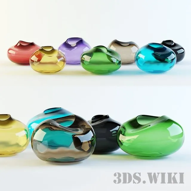 decoration – Pebbles vases 3ds Max