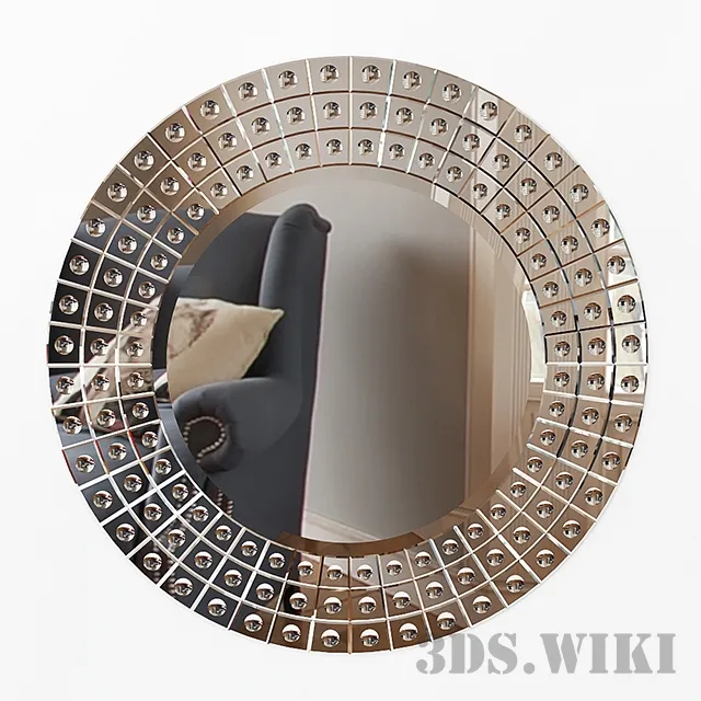decoration – Penelope round wall mirror 3ds Max