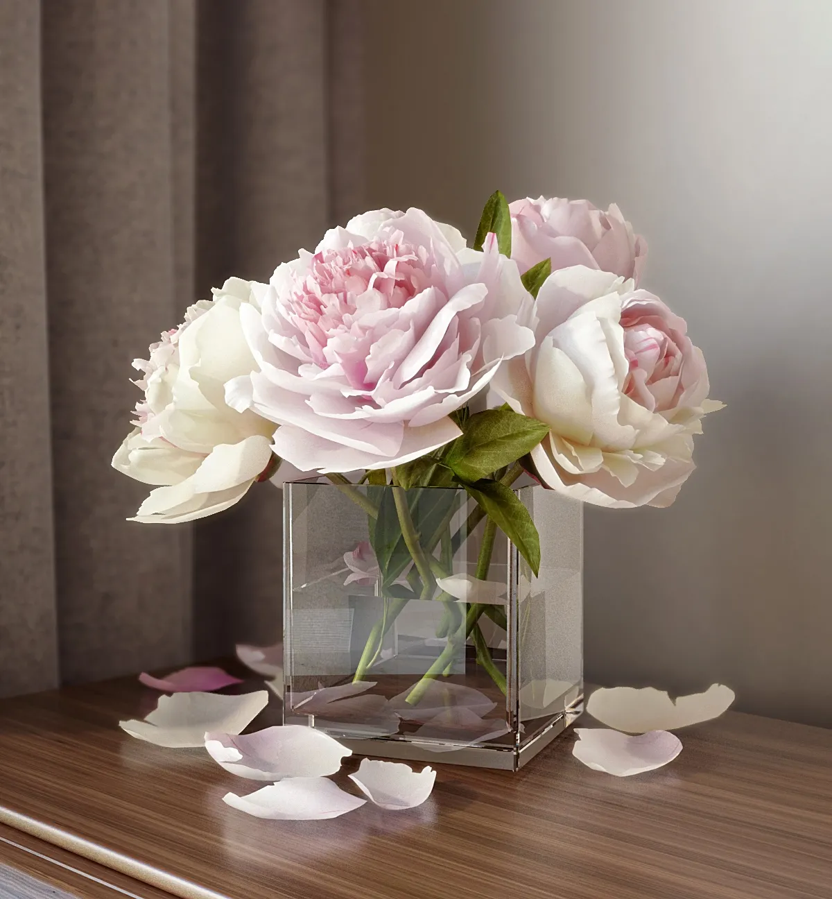 decoration – Peonies 8 3ds Max