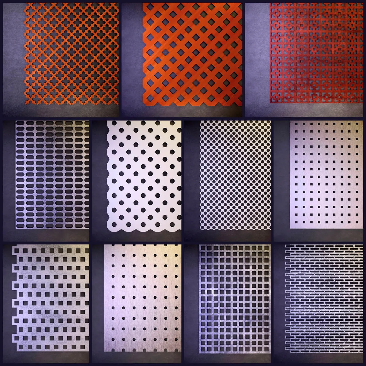 decoration – Perforated panel 1 3ds Max