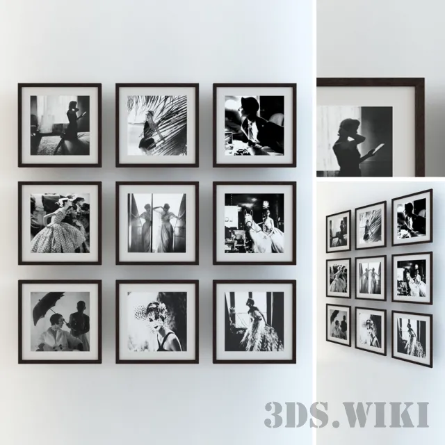 decoration – photo by Lillian Bassman 3ds Max