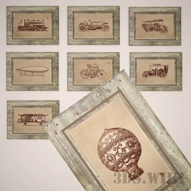 decoration – Photos of retro cars 3ds Max