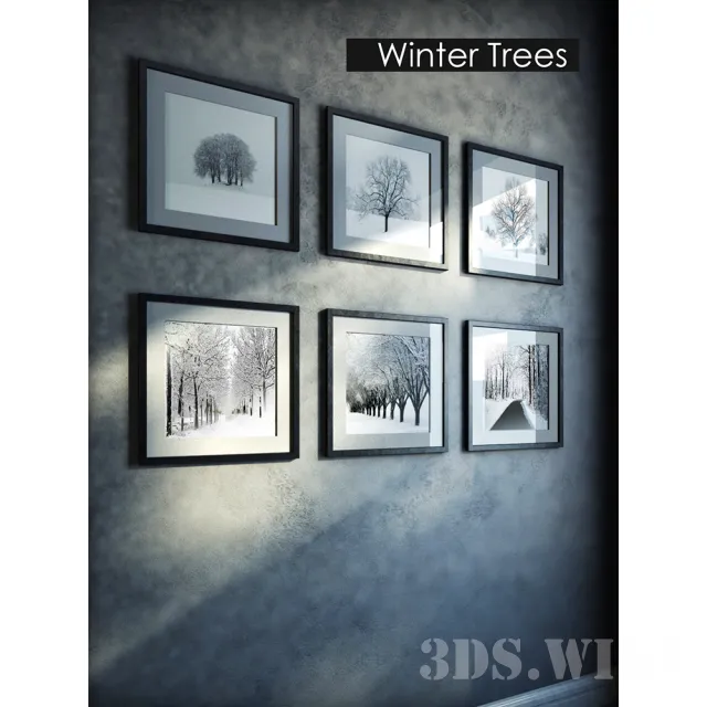 decoration – Pictures – Winter forest 3ds Max