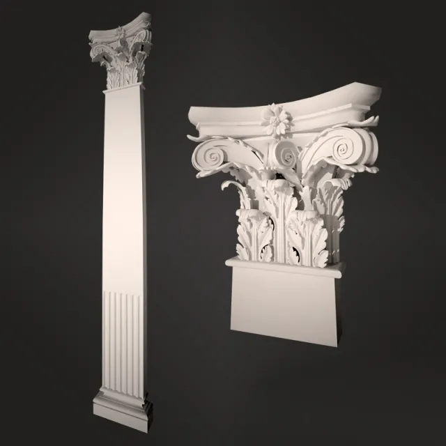 decoration – Pilaster 3ds Max