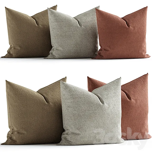 Decoration Pillows 3 Color set 3ds Max