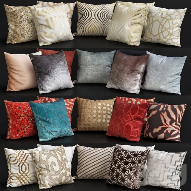 DECORATION – PILLOWS – 3D MODELS – 3DS MAX – FREE DOWNLOAD – 5612