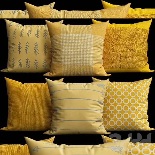 DECORATION – PILLOWS – 3D MODELS – 3DS MAX – FREE DOWNLOAD – 5631