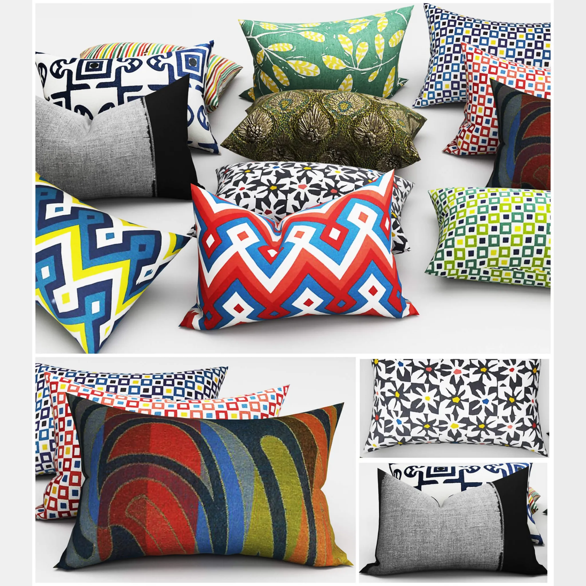 decoration – Pillows collection 548 3ds Max