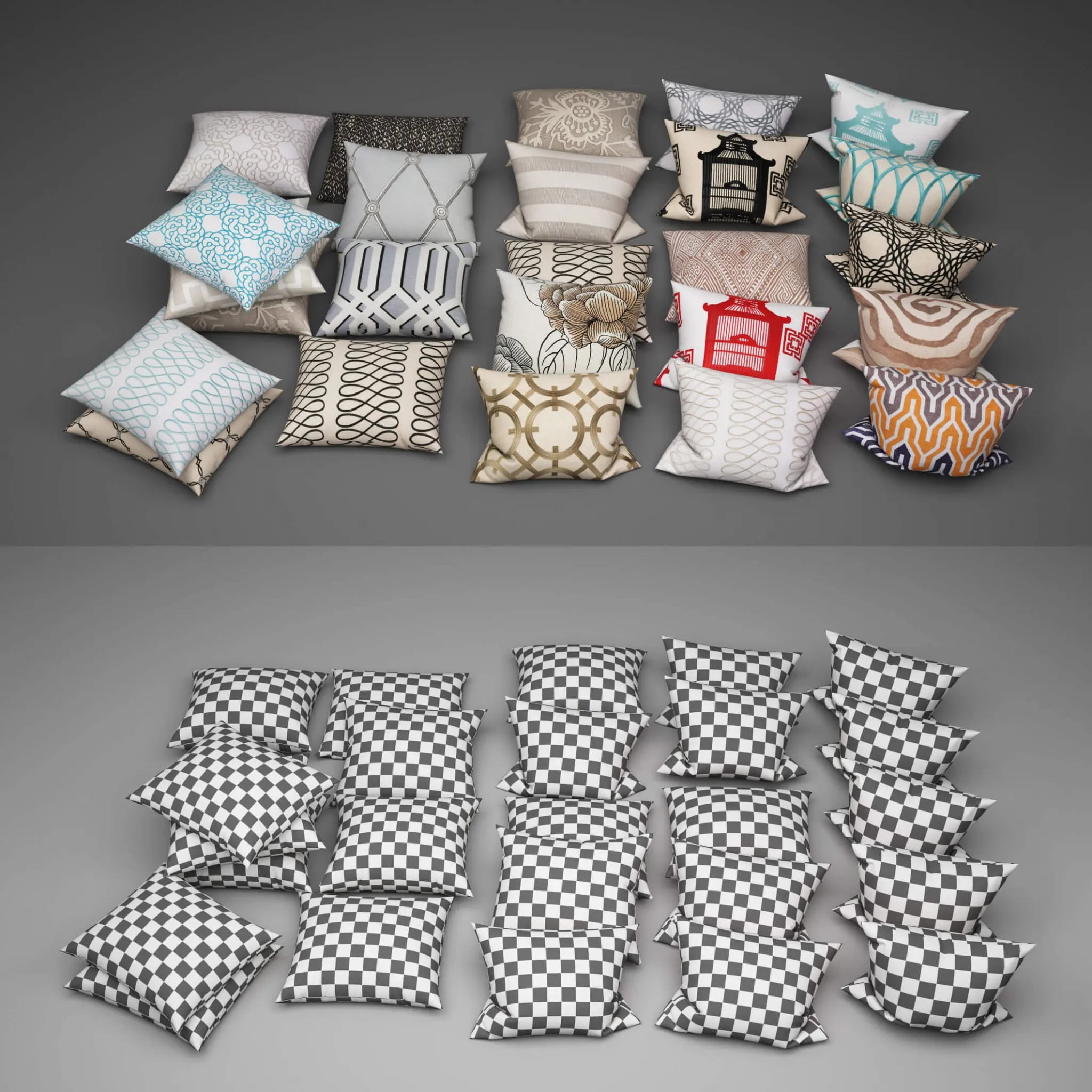 decoration – Pillows collection 771 3ds Max
