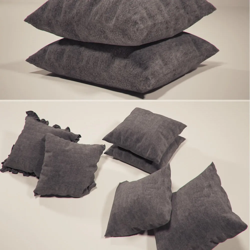 decoration – Pillows with different shapes 3ds Max