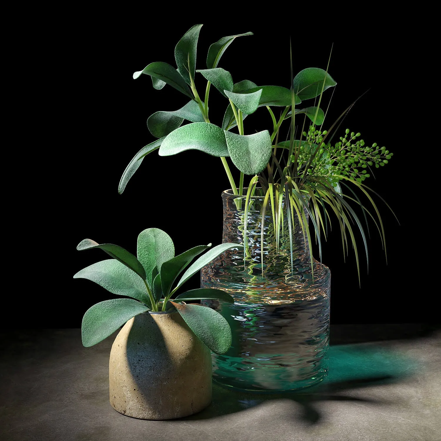 decoration – Plant set 044 3ds Max