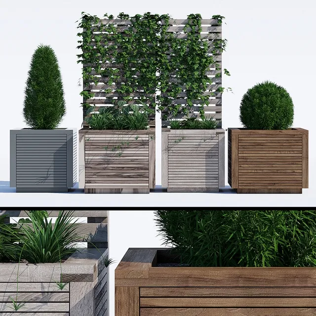 decoration – Planters 3ds Max