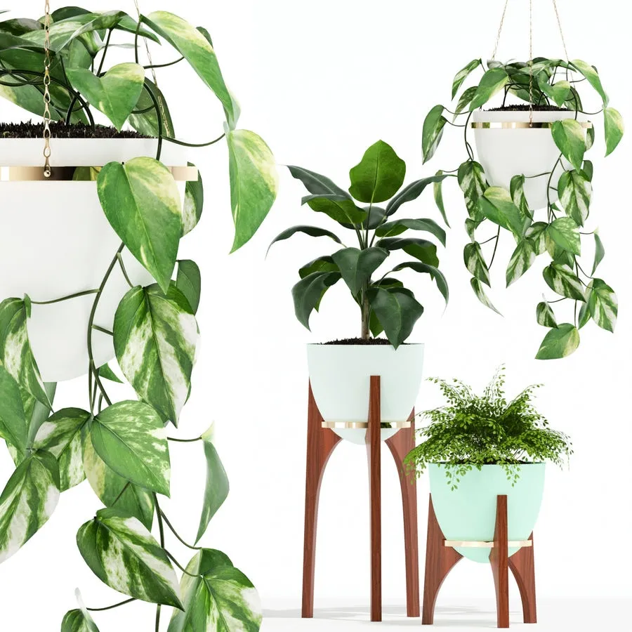 decoration – Plants collection 134 Retro Print Revival Planter 3ds Max