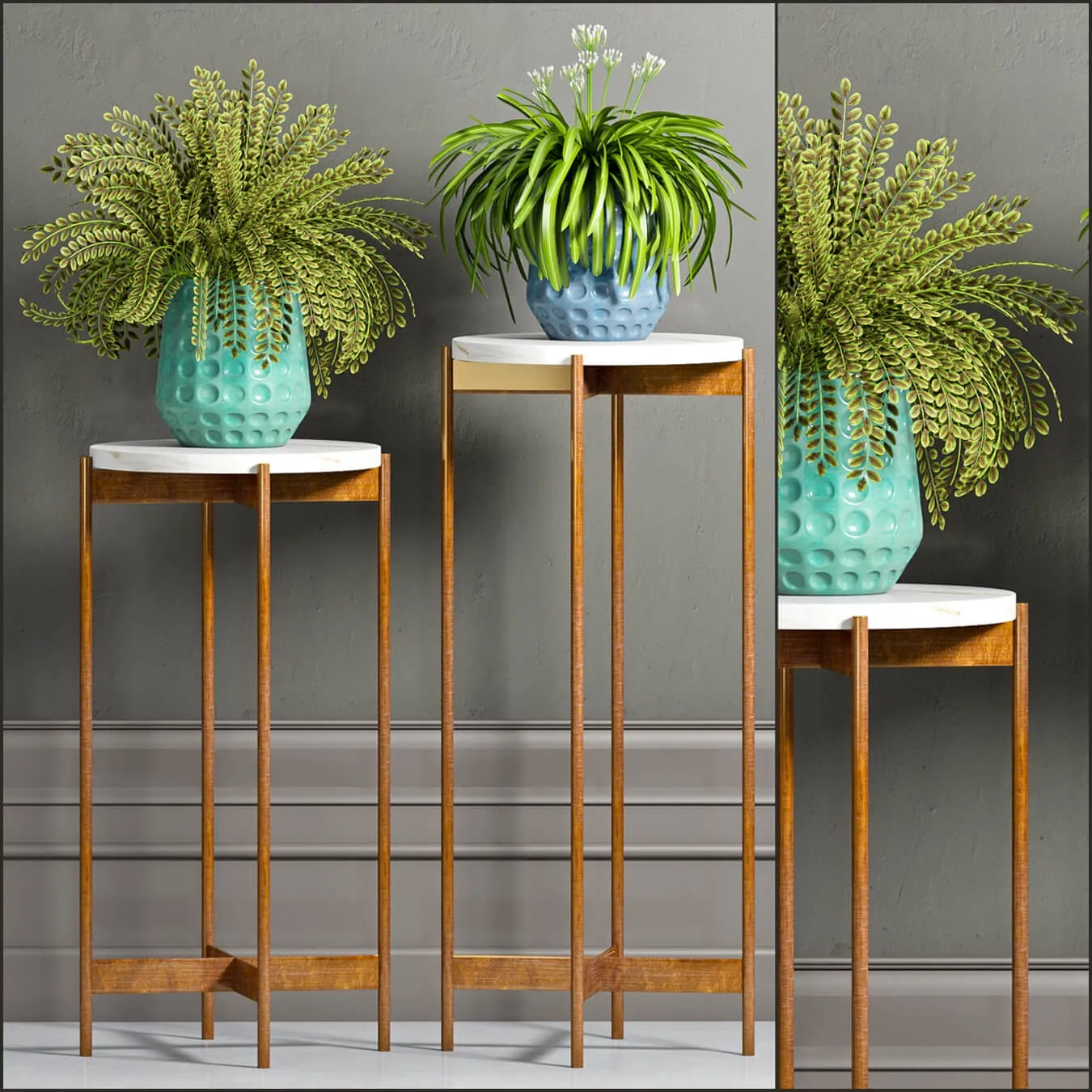 decoration – Plants in pot 5555 3ds Max