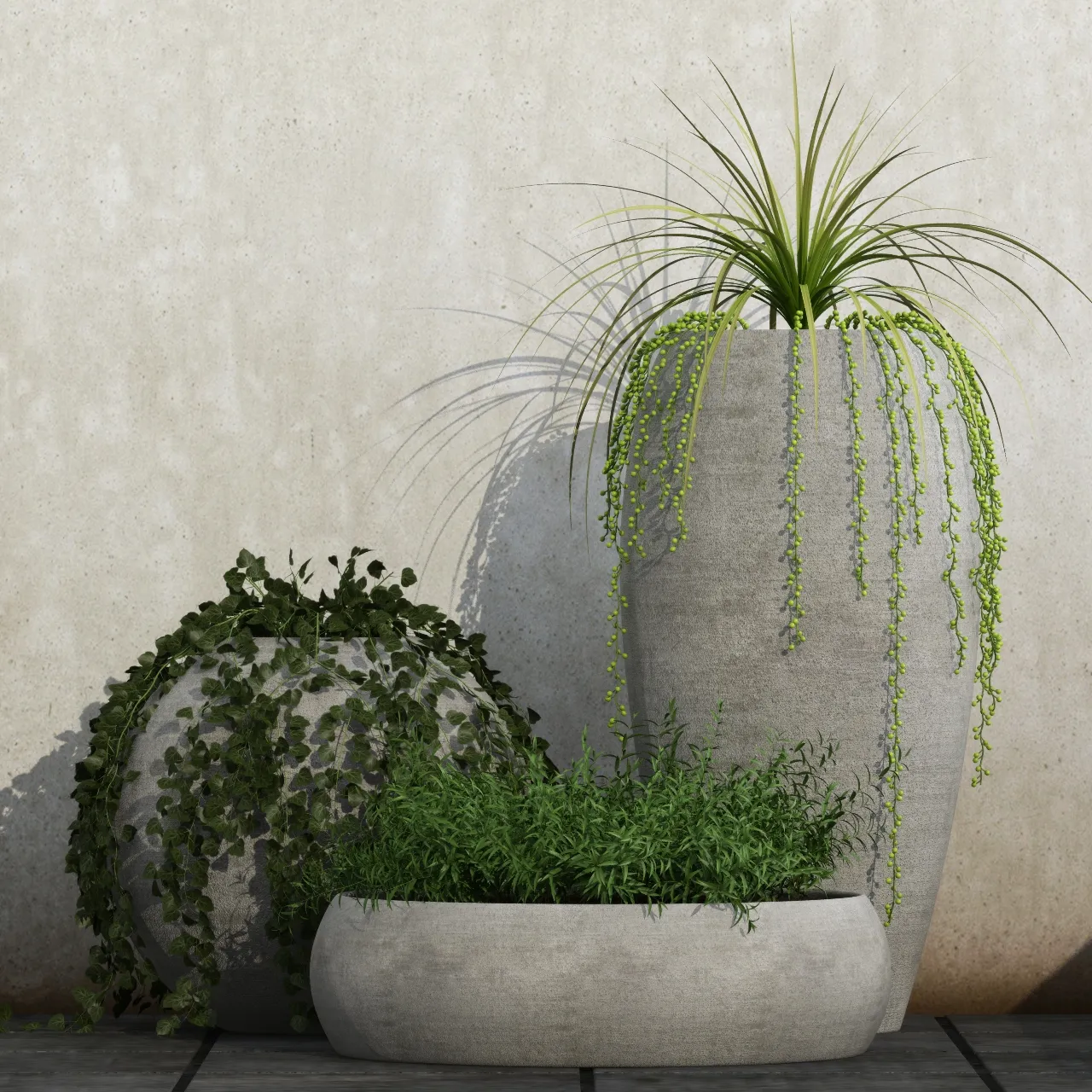 decoration – Plants in pot 557 3ds Max