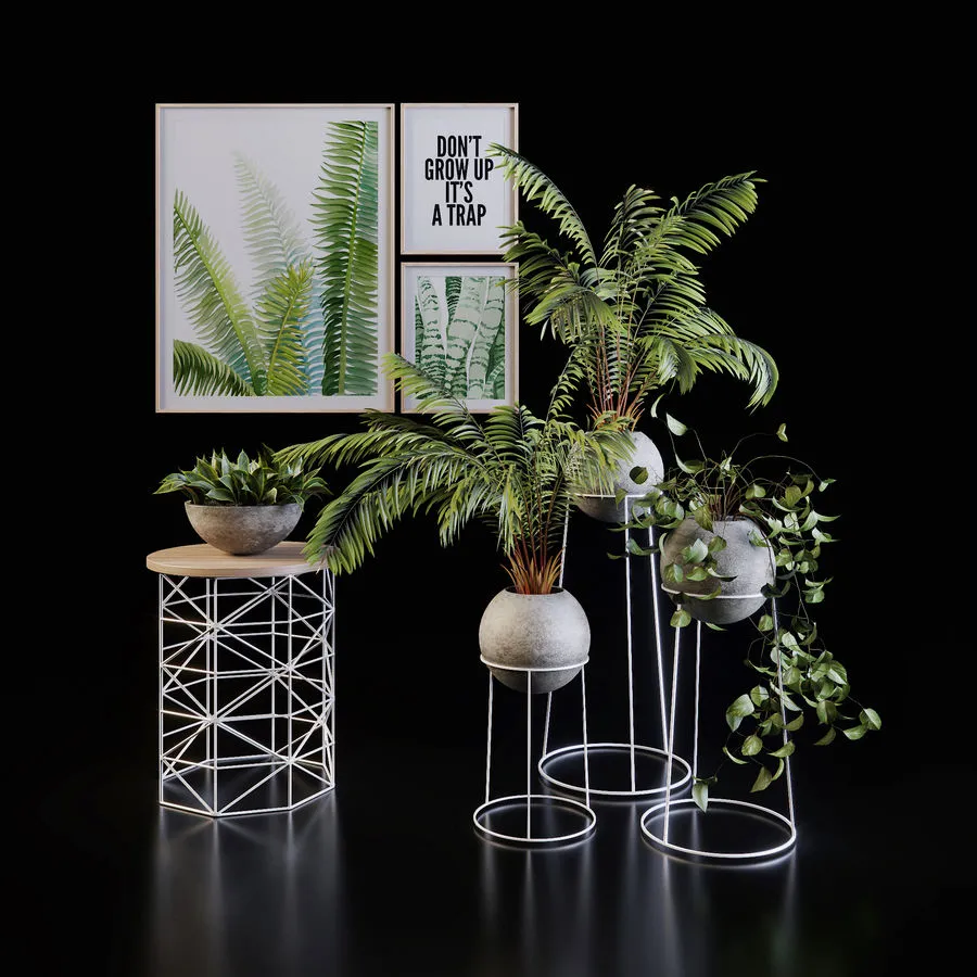 decoration – Plants set 107 3ds Max