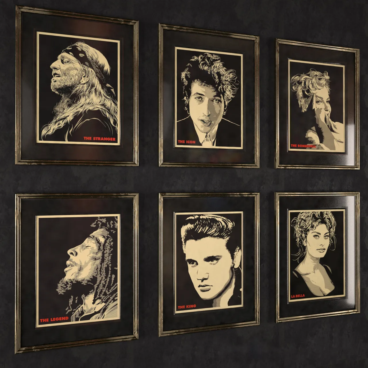 decoration – Posters of stars 01 3ds Max