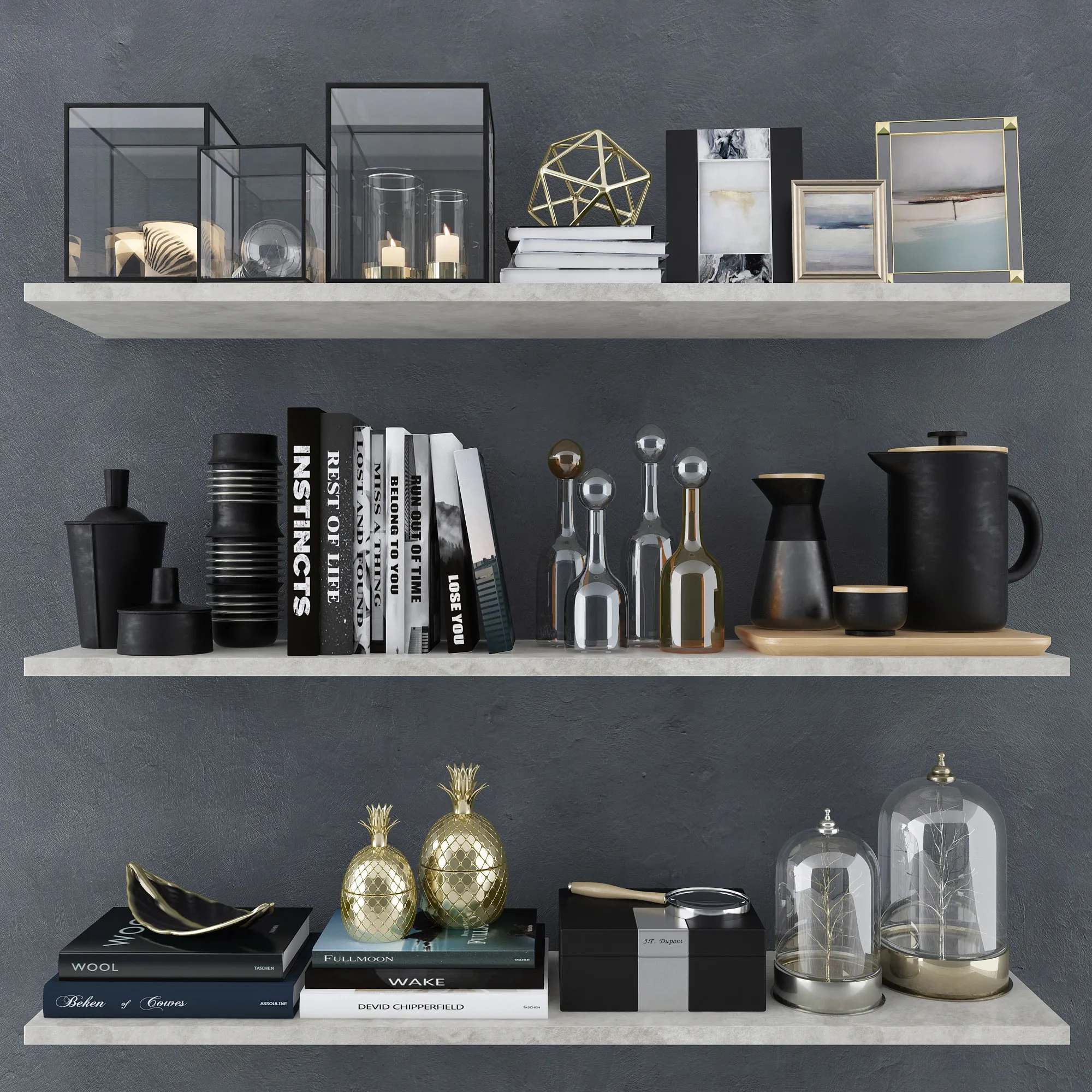 decoration – Pottery Barn decorative set 53 3ds Max