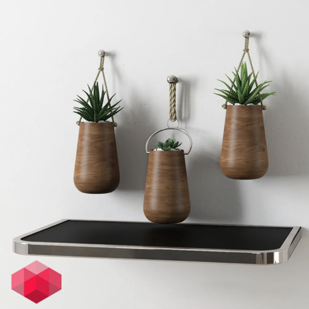 decoration – Redhome – hanging plant vases 3ds Max