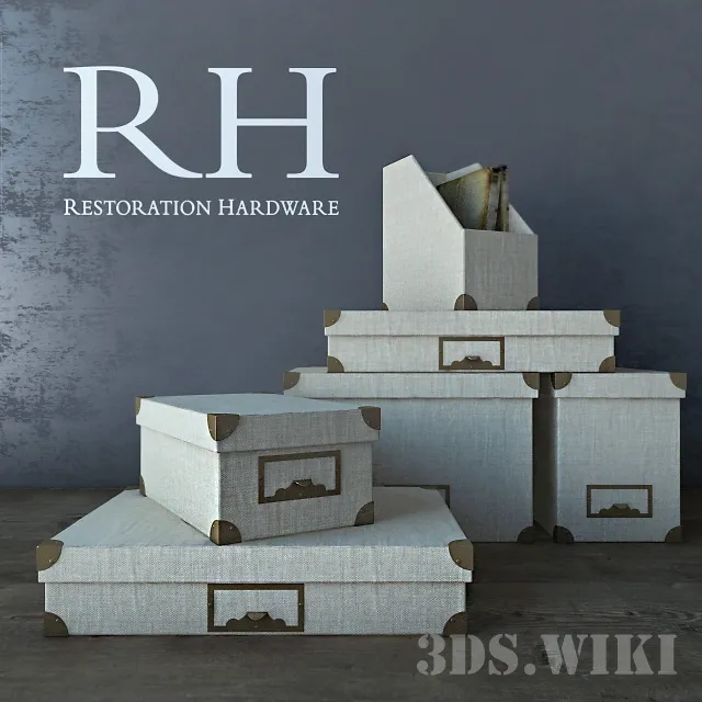 decoration – Restoration Hardware Boxes 3ds Max