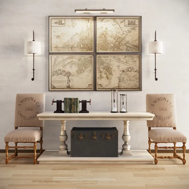 decoration – Restoration hardware decor set 1 3ds Max