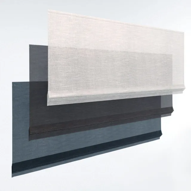 decoration – Restoration Hardware flat roman shade 3ds Max