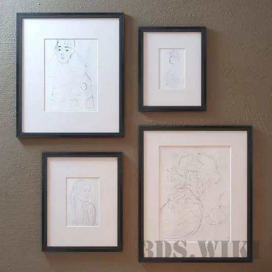 decoration – Restoration Hardware frames 3ds Max