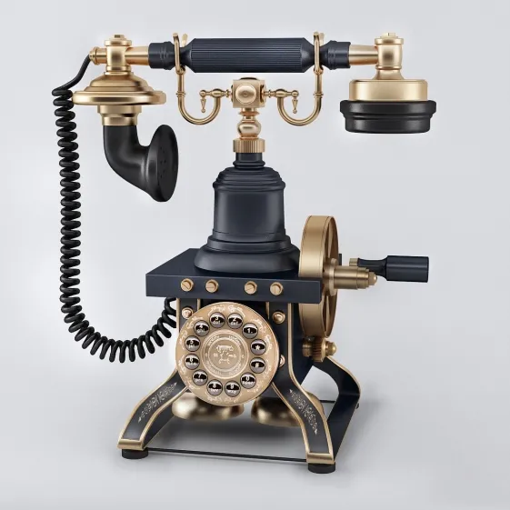 decoration – Retro phone 3 3ds Max