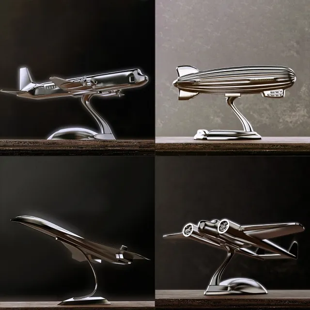 decoration – RH Aircrafts decoration set 3ds Max