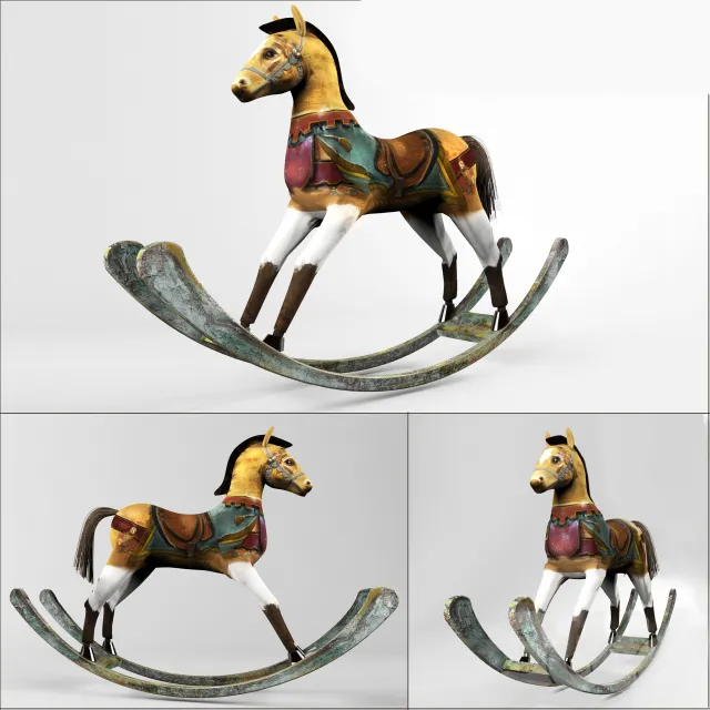 decoration – Rocking horse 2 3ds Max
