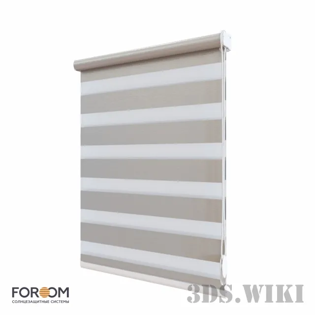 decoration – Roller blinds CLIC DUO 3ds Max