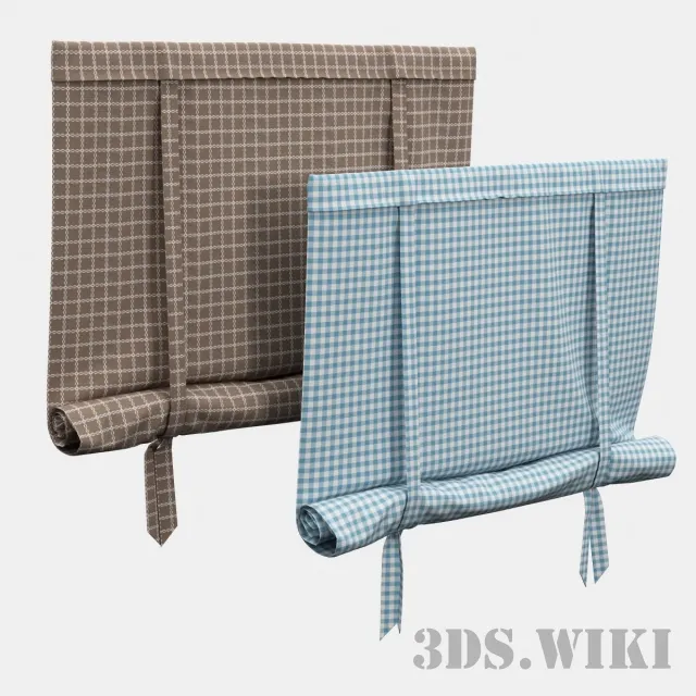 decoration – Roman roller blinds 3ds Max