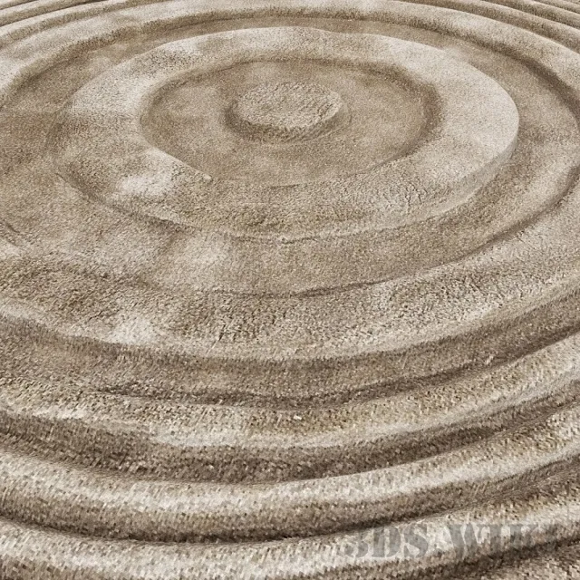 decoration – Round embossed rug 3ds Max