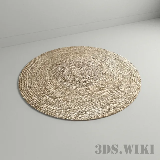 decoration – Round plain rug 3ds Max
