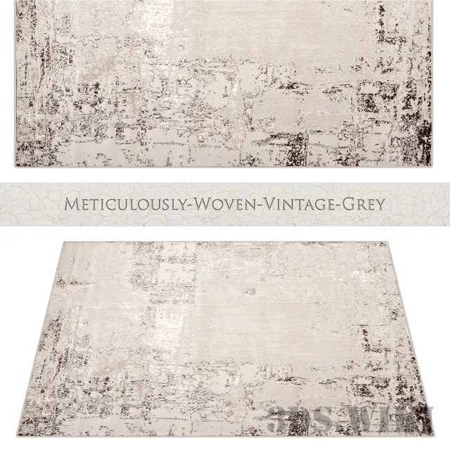 decoration – Rug Meticulously Woven Vintage Gray 3ds Max