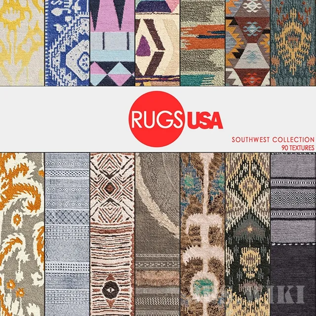 decoration – Rugs USA Southwest collection carpet set 3ds Max