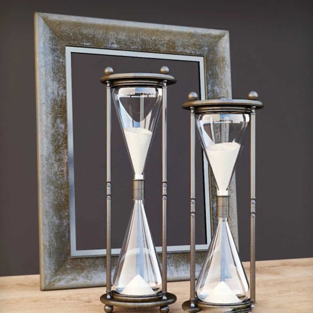decoration – Sand Hourglass and picture frame 3ds Max