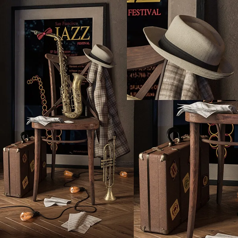decoration – Saxophone 3ds Max