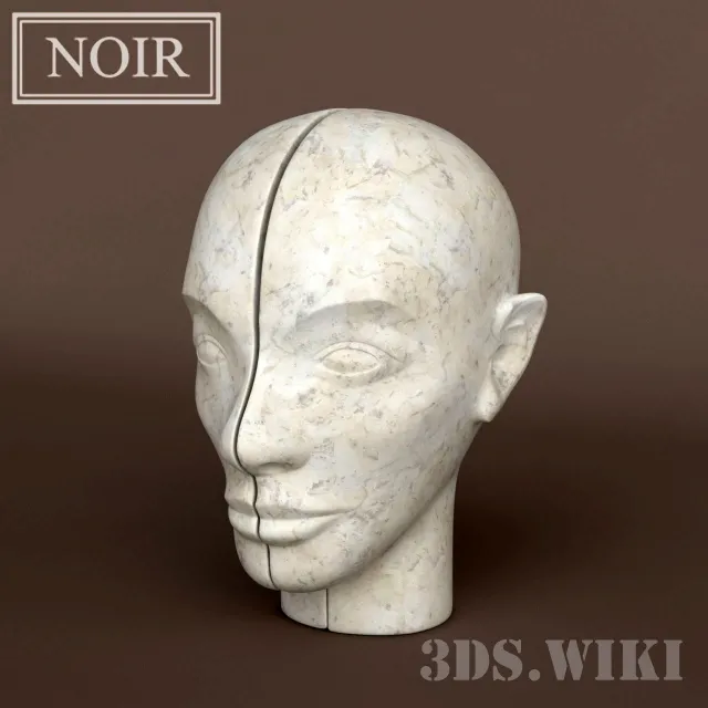 decoration – Sculpture head made of stone 3ds Max
