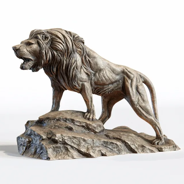 decoration – Sculpture of Leo 3ds Max