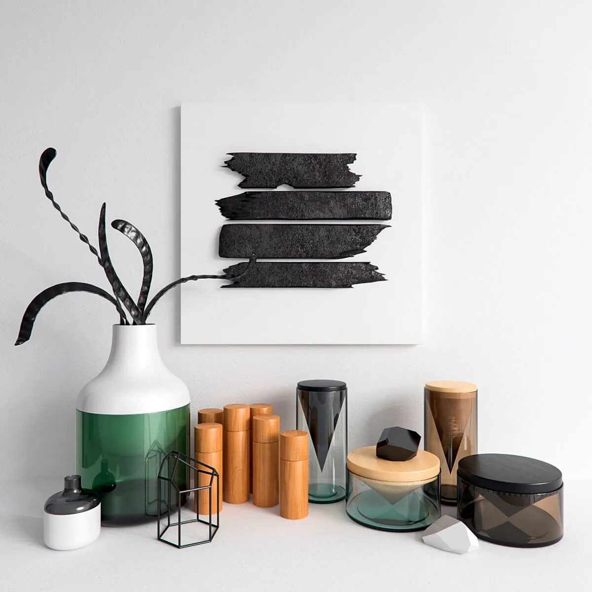 decoration – Semi gloss set 3ds Max