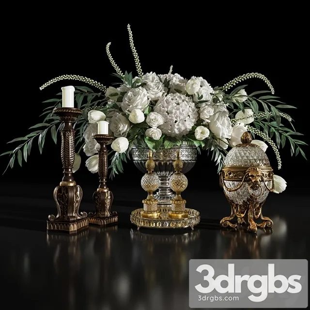 Decoration set 28 elegant and antique. 3dsmax Download