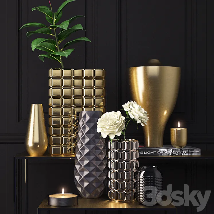 Decoration set by Crate&Barrel 3DS Max