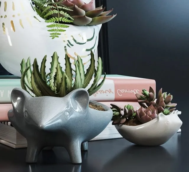 decoration – Set chicken and hedgehogs 3ds Max