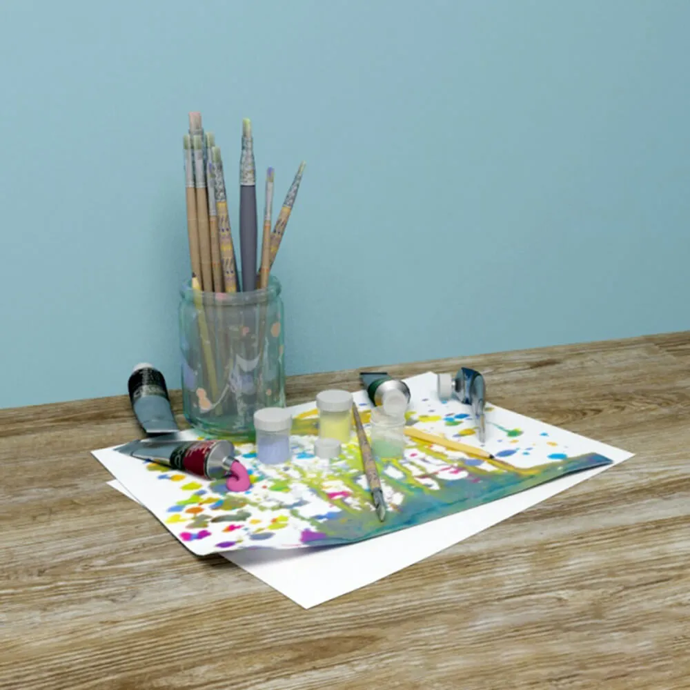 decoration – Set of art tools 3ds Max